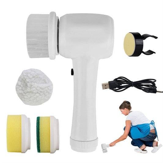 Electric Cleaning Brush 4 In 1 Spinning Scrubber Handheld Electric Cordless Cleaning