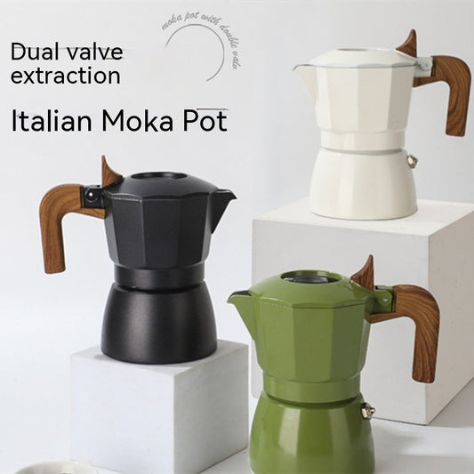 Double Valve Moka Pot Espresso Coffee Machine