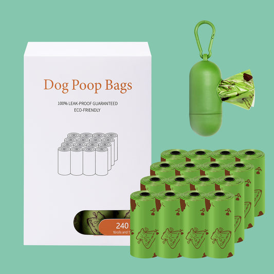 Dog Poop Picking Bag Dispenser Set 1.2 Silk Degradable